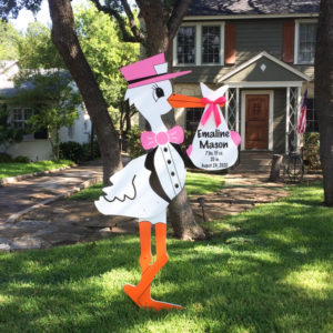 Pink Stork - Stork Sign Rental, Plant City, FL