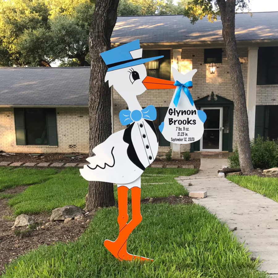 New Baby Boy Stork yard signs in Lakeland , FL Plant City Storks and More