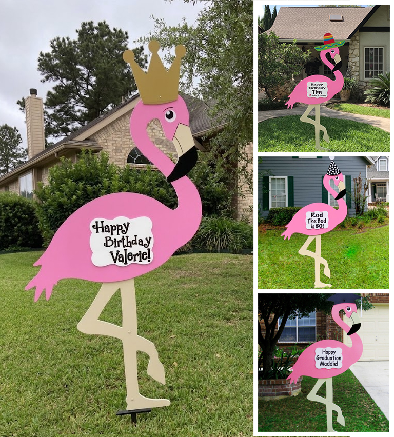 Flamingo Yard Sign